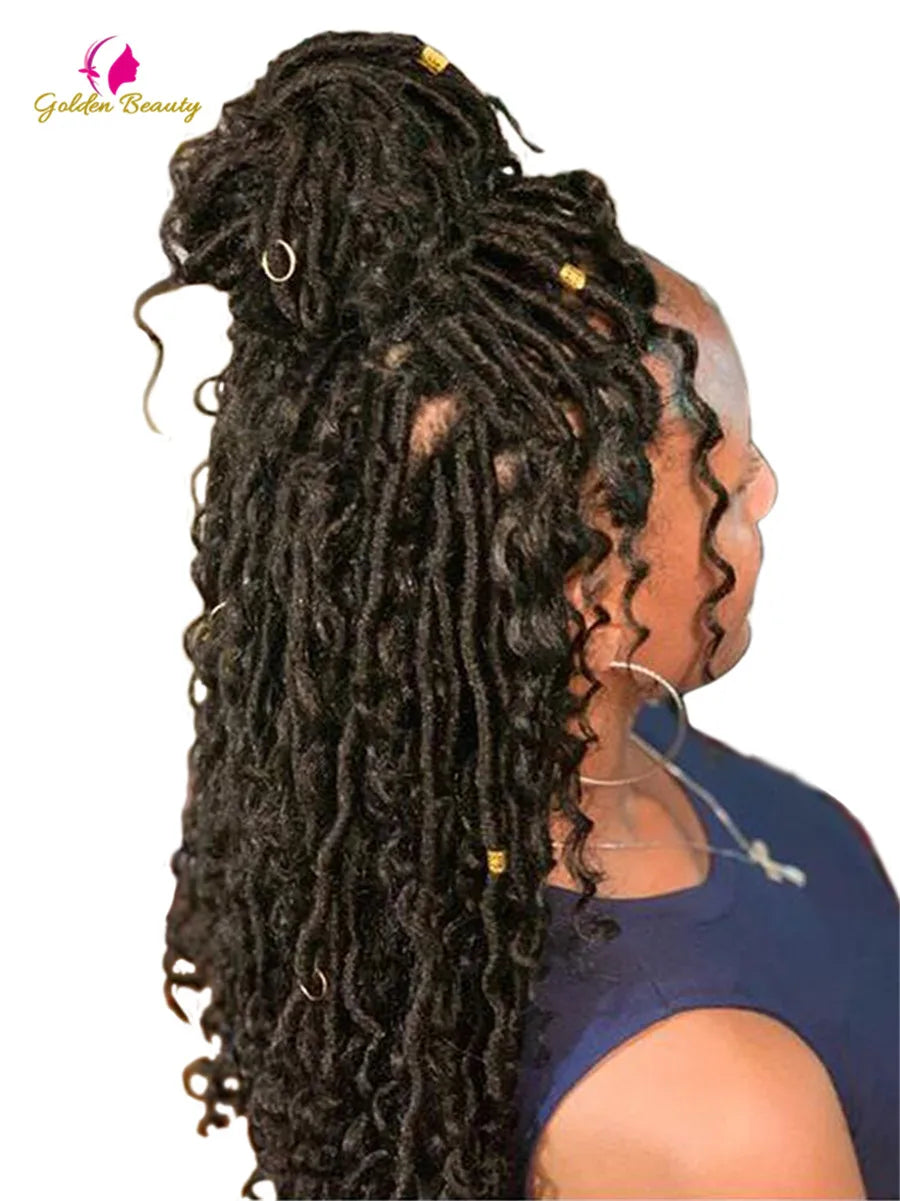 Goddess Locs Synthetic Crochet Hair river locs crochet hair  Locks Crochet hair faux locs fulcrum 14inch 18inch Beauty