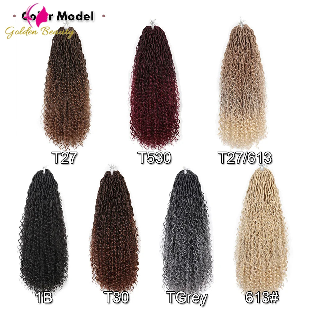 Goddess Locs Synthetic Crochet Hair river locs crochet hair  Locks Crochet hair faux locs fulcrum 14inch 18inch Beauty