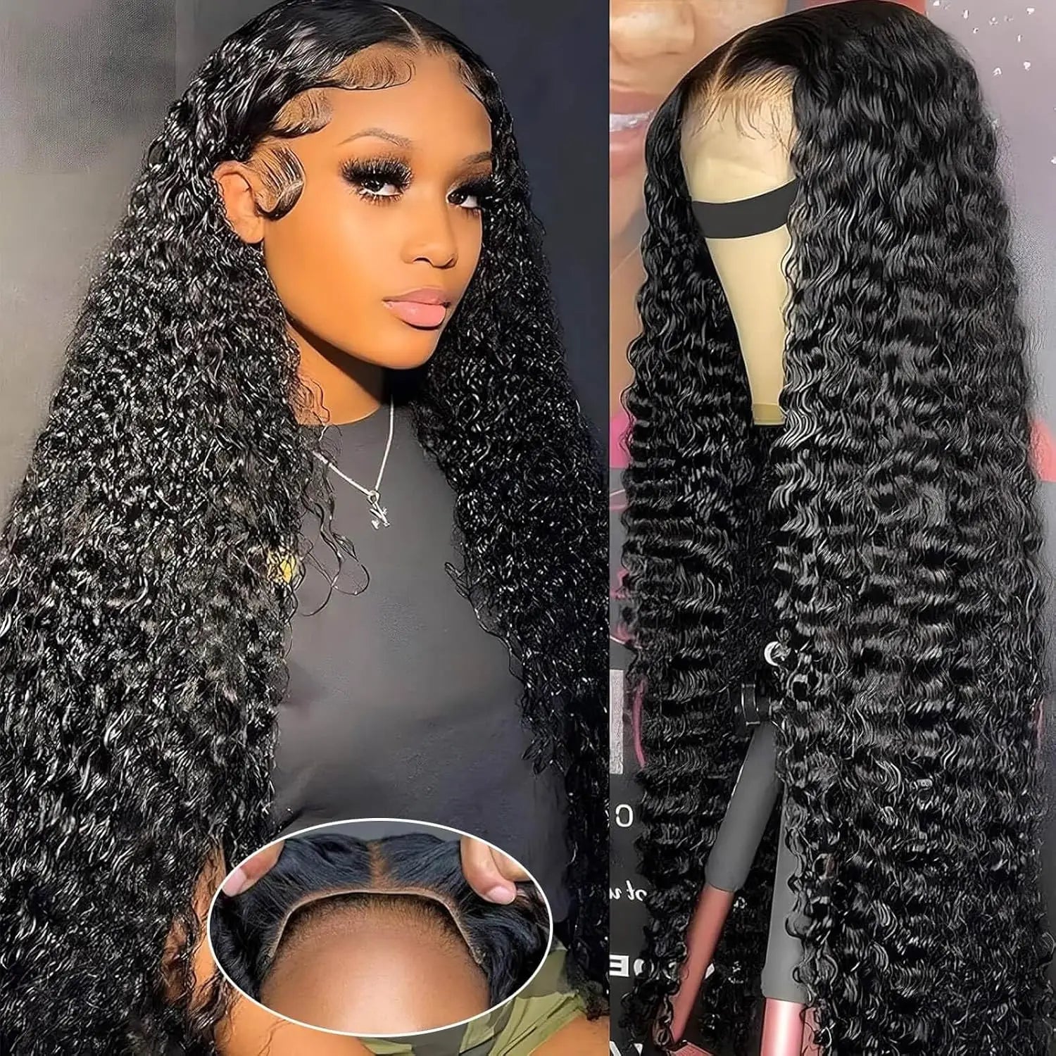 Factory Wholesale Pre-Plucked Loose Deep Wave HD Transparent Lace Front Wigs Wear and Go Glueless Human Hair Wigs With Baby Hair