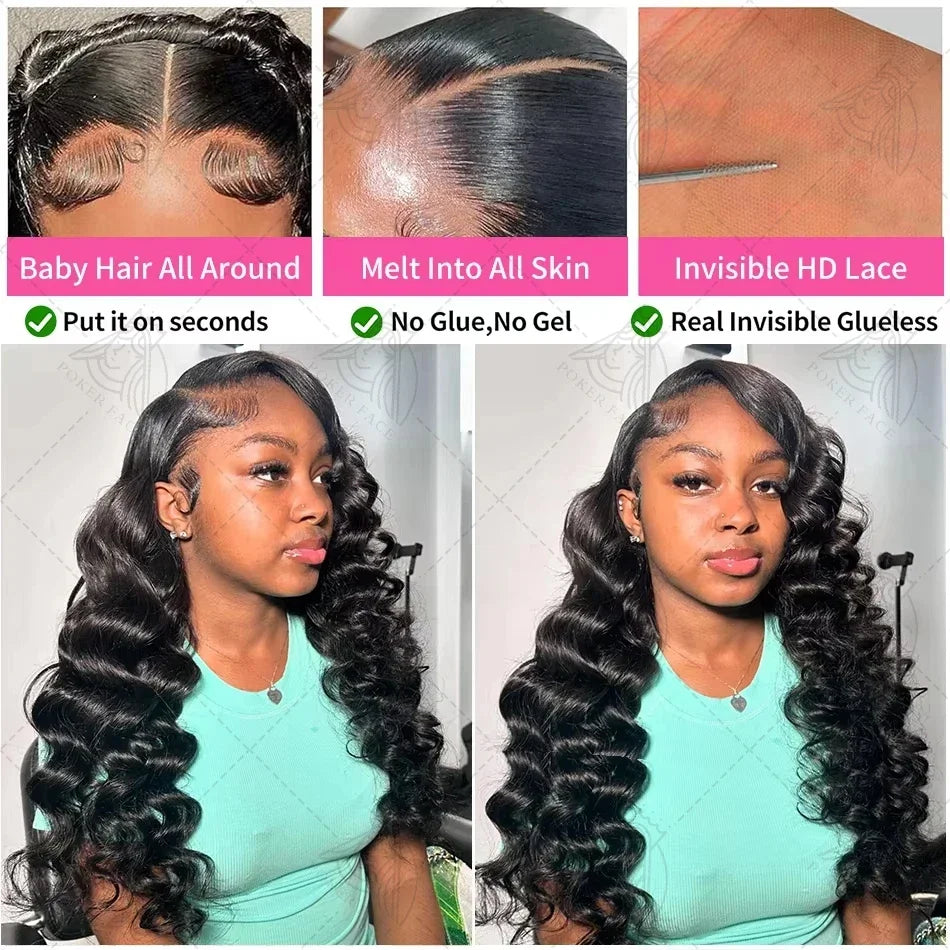 Factory Wholesale Pre-Plucked Loose Deep Wave HD Transparent Lace Front Wigs Wear and Go Glueless Human Hair Wigs With Baby Hair