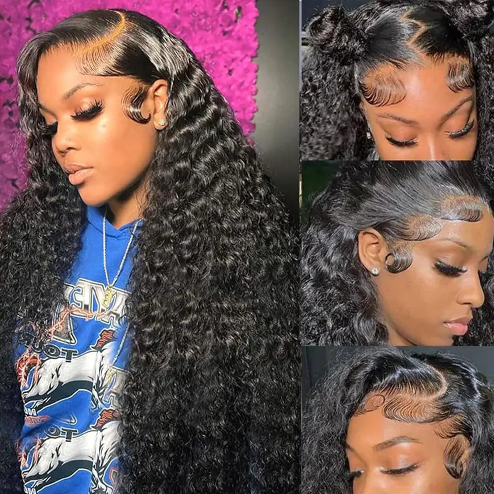 Factory Wholesale Pre-Plucked Loose Deep Wave HD Transparent Lace Front Wigs Wear and Go Glueless Human Hair Wigs With Baby Hair