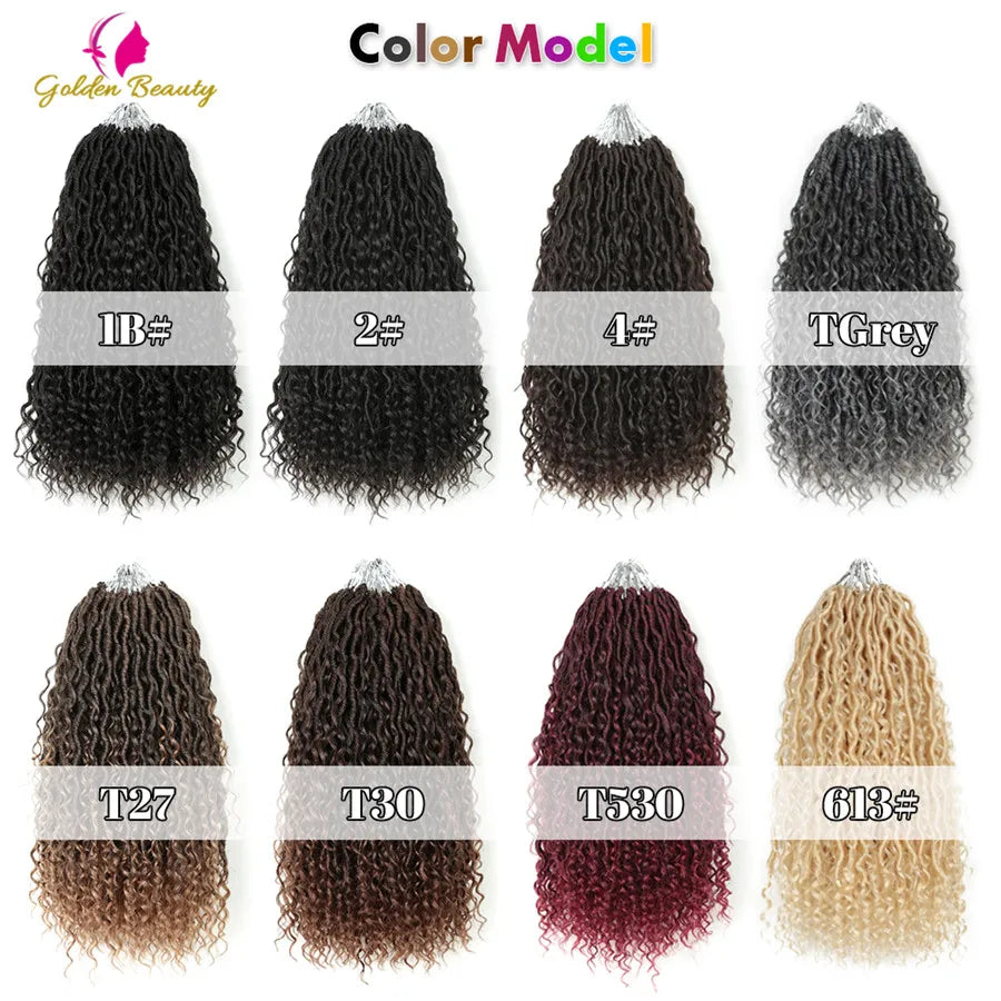 Goddess Locs Synthetic Crochet Hair river locs crochet hair  Locks Crochet hair faux locs fulcrum 14inch 18inch Beauty