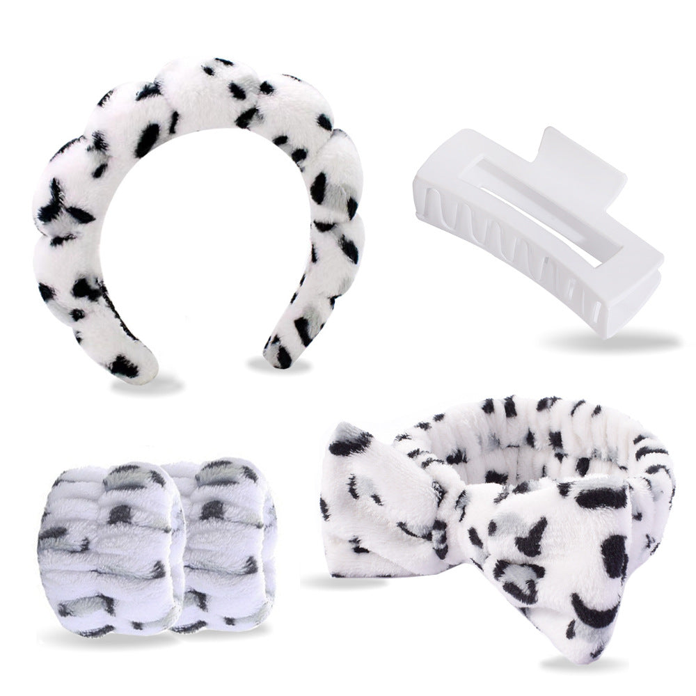 Face Wash Hair Band Five suit Sponge Twist High Cranial Top Head Band Wrist Band Hair Band