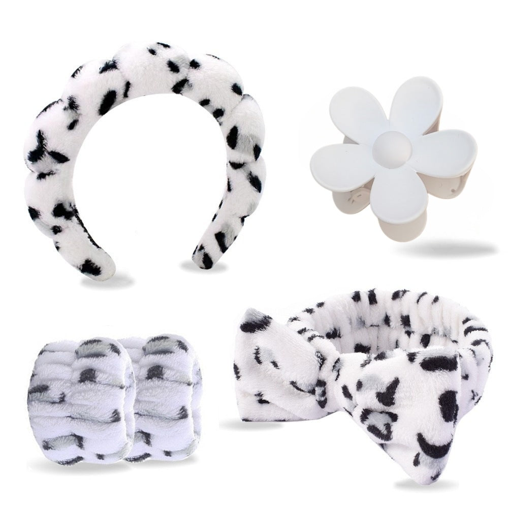 Face Wash Hair Band Five suit Sponge Twist High Cranial Top Head Band Wrist Band Hair Band