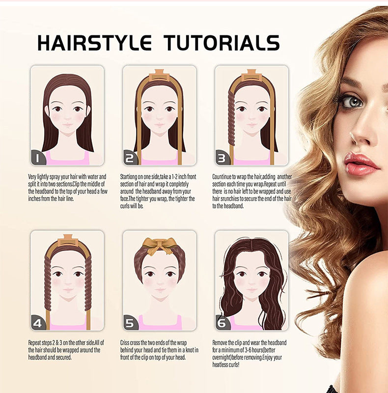 No heat curly hair artifact sleep does not hurt the lazy sleep styling sponge curling iron long hair curling artifact