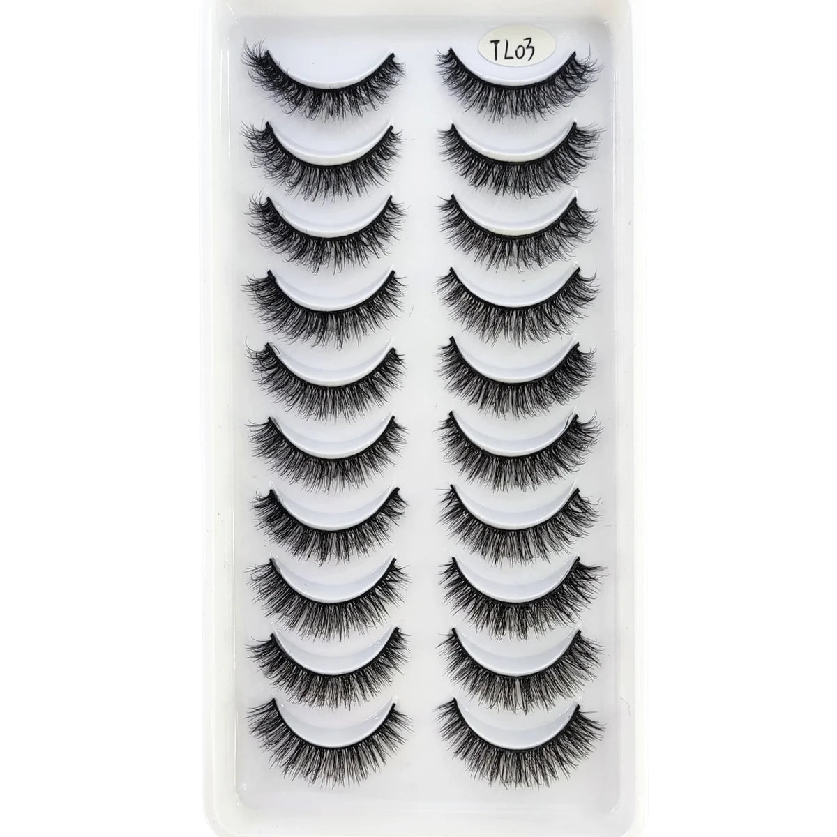 HBZGTLAD 10 pairs of natural fake eyelashes 3D artificial mink eyelashes soft eyelashes extended fake eyelashes long mink eyelas