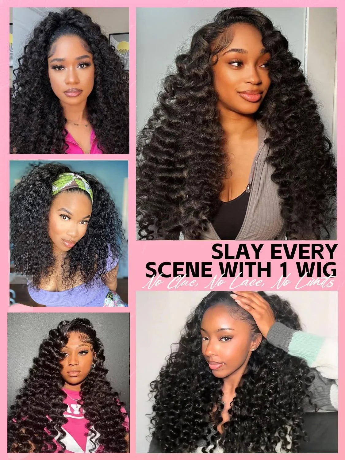 Effortless Glam Loose Deep Wave Half Wig