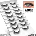 Veltrinay Lashes Mink False Eyelashes Natural Wispy Lashes Soft Faux Mink Lashes Plush False Lashes Makeup