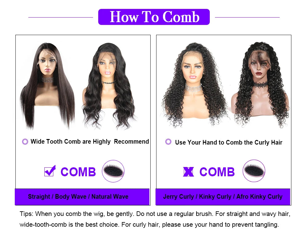 Highlight Glueless Wig Human Hair Kinky Curly 10-18 Inch 400 Density 13x6 HD Transparent Lace Frontal Wig Human Hair Wear And Go