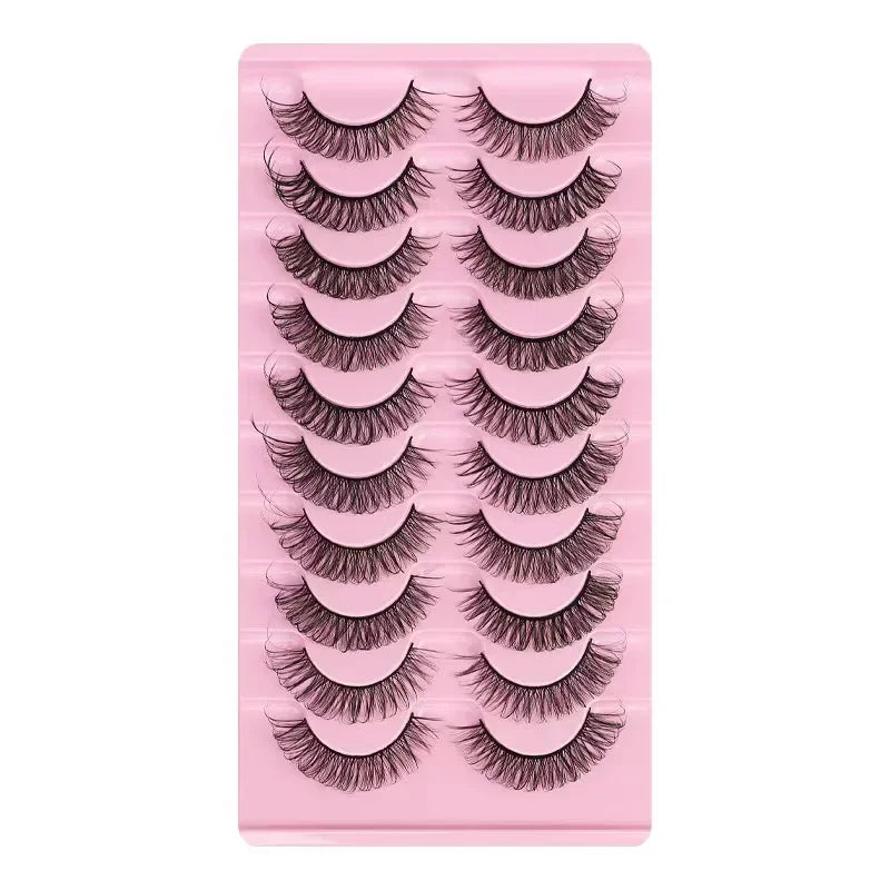 10Pairs 3D Mink Lashes russian strip lash Dramatic False Eyelashes Faux Cils Makeup Wholesale Fake Eyelash Extension maquiagem