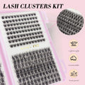 Lash Clusters DIY Extension Kit for Home, Waterproof Strong Hold Lash Bond & Seal with Tweezers