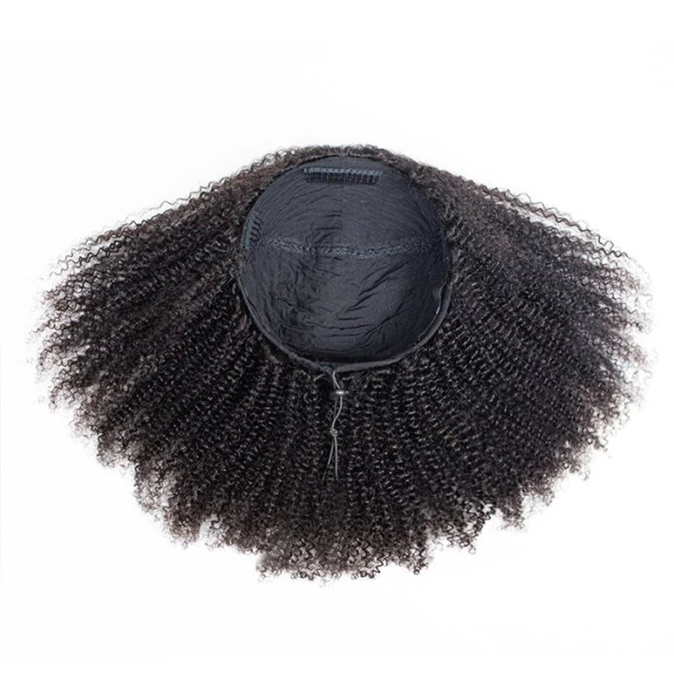 250% 3 In 1 Half Wig Human Hair Water Wave Half Wig Drawstring  Deep Curly  Glueless Curly Flip Over Wig Beginner Friendly