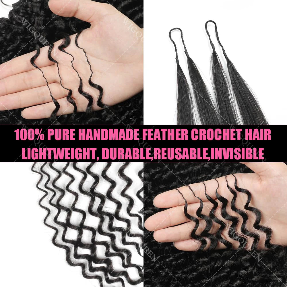 12A Honey Blonde Reusable Small Spirals Curly Crochet Hair For Braid #27 Afro Kinky Curly Feather Crochet Human Hair Extensions