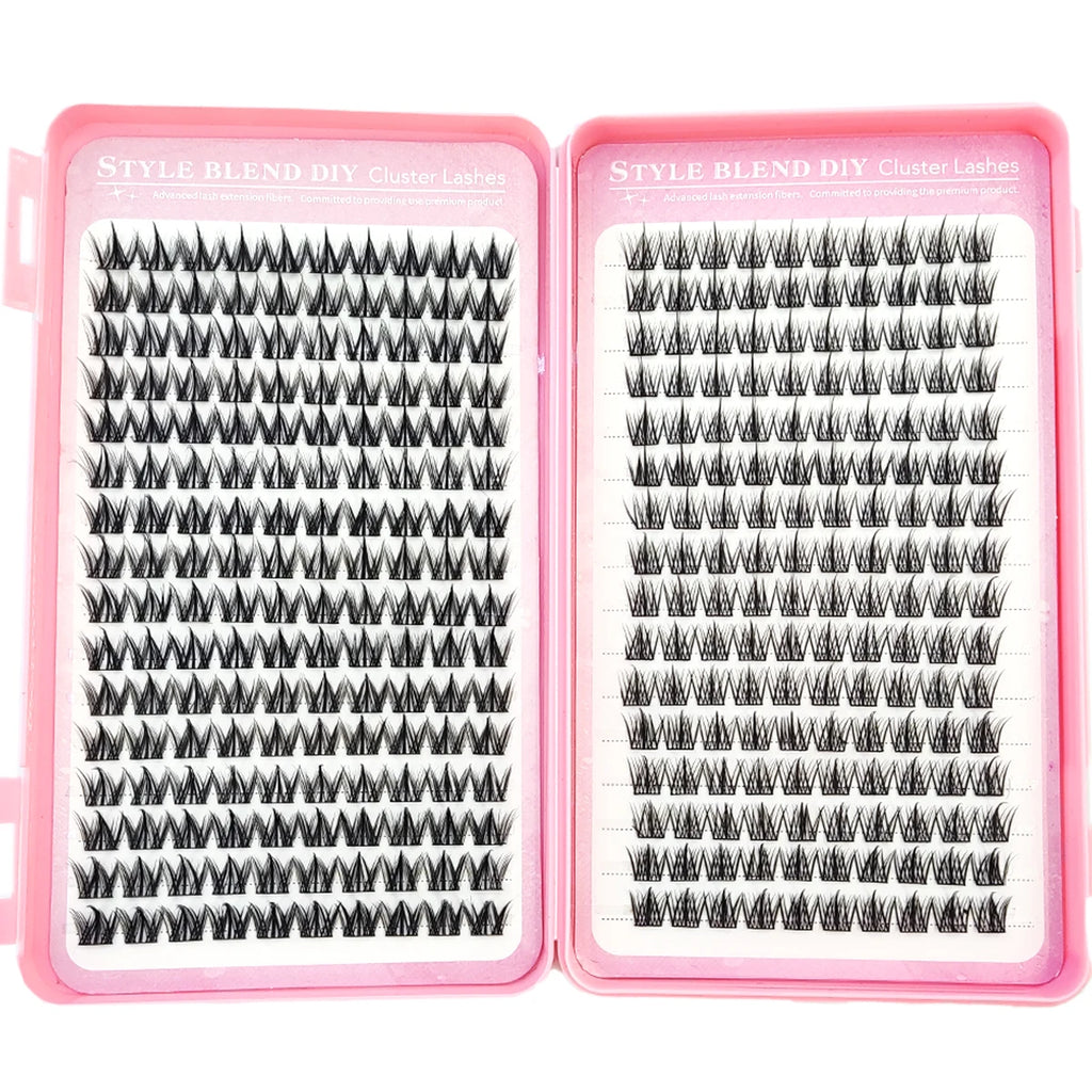 Sharp eyelash clusters dispersed comic style eyelash clusters extended unique pointed clusters anime single eyelashes