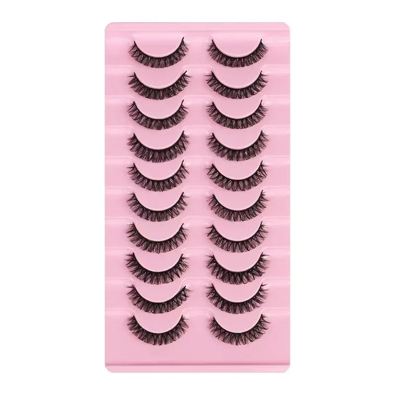 10Pairs 3D Mink Lashes russian strip lash Dramatic False Eyelashes Faux Cils Makeup Wholesale Fake Eyelash Extension maquiagem