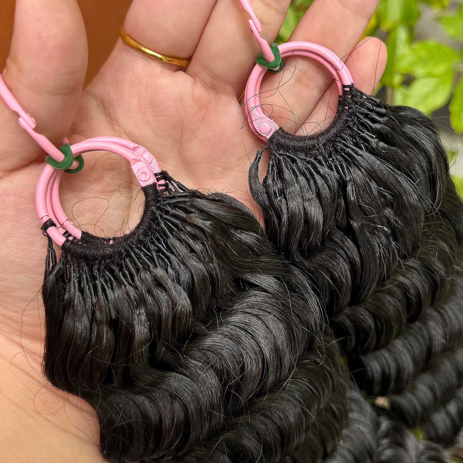 Feather Crochet Human Hair Pre-Separated Curly Bulk Hair for Braiding Human Hair Knotless Crochet Hair Extensions 14-18inch
