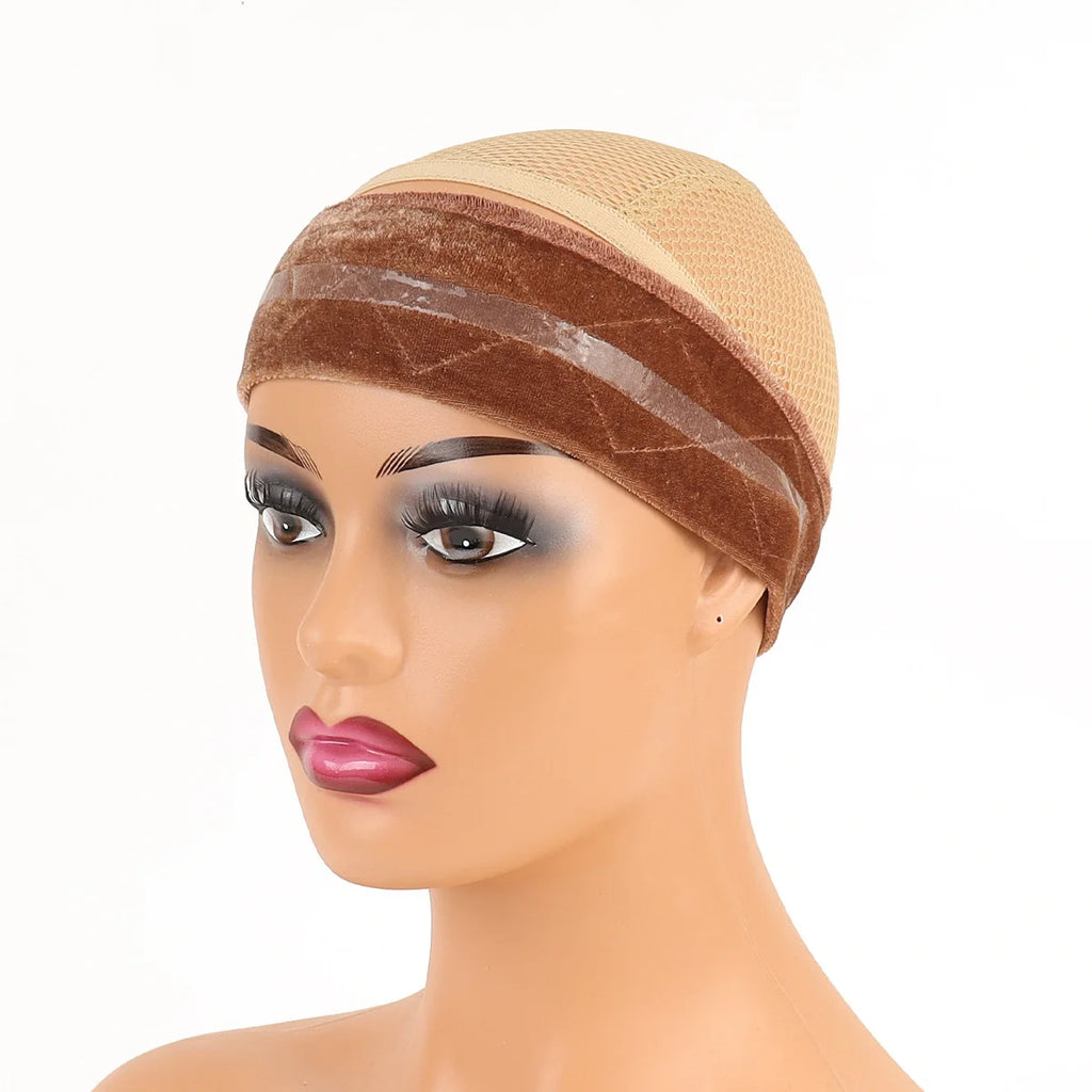 Wig Grip Headband For Lace Frontal Wigs Adjustable Invisible Wig Hair Band Nude Non-Slip Velvet Wig Band To Hold Wigs