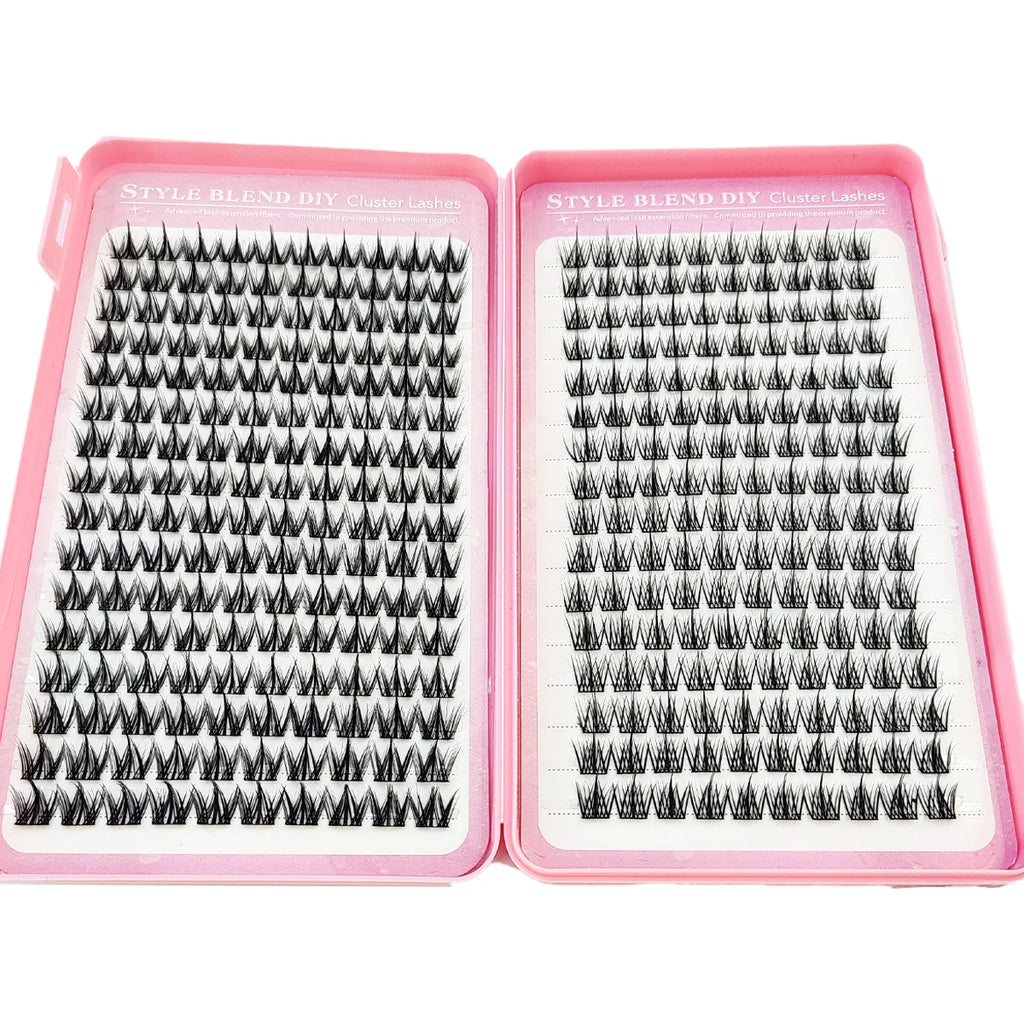 Sharp eyelash clusters dispersed comic style eyelash clusters extended unique pointed clusters anime single eyelashes