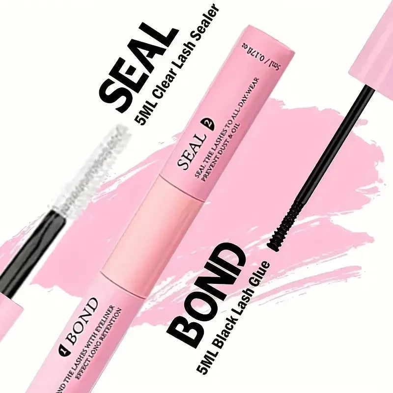 3 Pieces of Adhesive and Sealing Eyelash Glue 2-in-1, Suitable for DIY Group Eyelashes, Household False Eyelash Makeup Tool