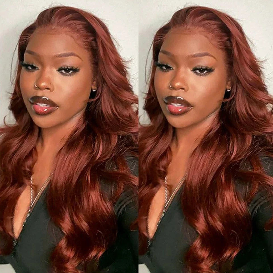 Radiant Reddish Brown Waves Wig