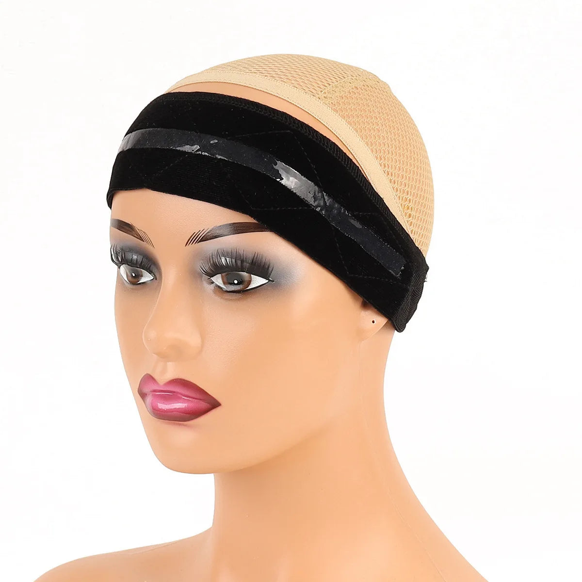 Wig Grip Headband For Lace Frontal Wigs Adjustable Invisible Wig Hair Band Nude Non-Slip Velvet Wig Band To Hold Wigs