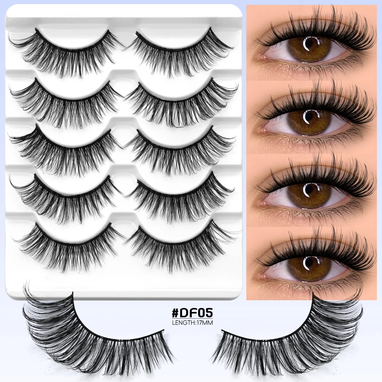 Veltrinay Lashes Mink False Eyelashes Natural Wispy Lashes Soft Faux Mink Lashes Plush False Lashes Makeup