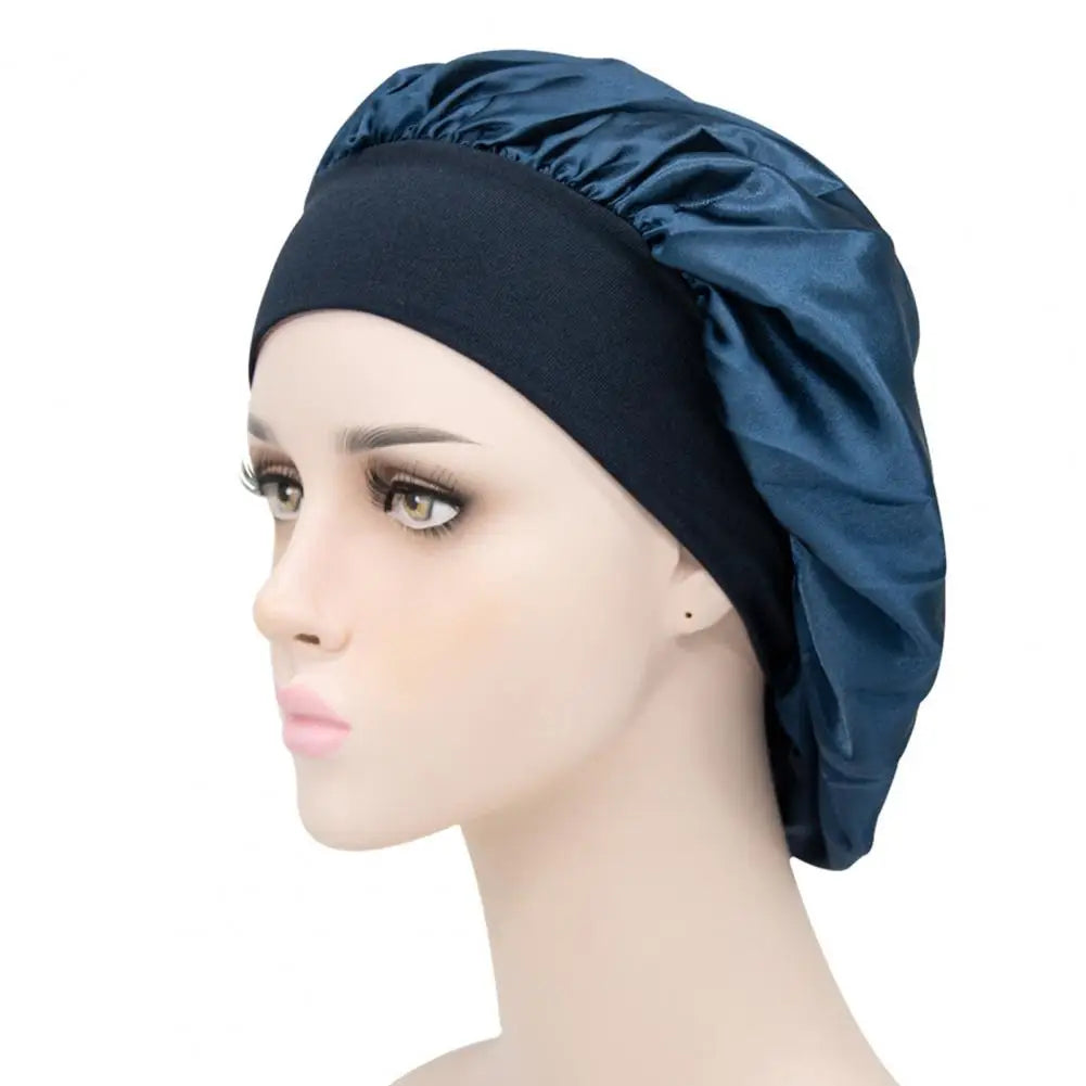 Sleep Hat Satin Bonnet Silk Bonnet Sleeping Hair Bonnet With Tie Band Bonnets Solid Color Stretch Bonnets Shower Cap Hair Hat