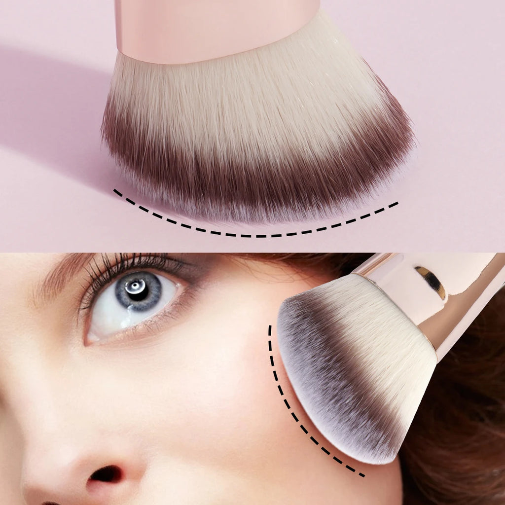 MAANGE 4pcs Basic Makeup Brushes Set With Box Dual-ended Foundations Powder Blush Details for Eyeshadow Brushes Beginner Travel