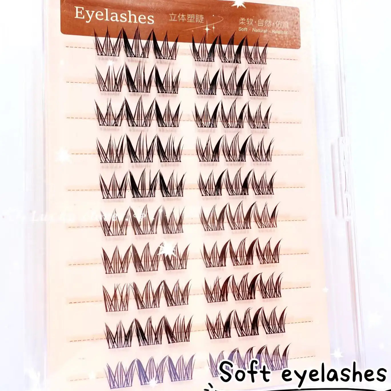 Beginner Friendly 10 Rows Glue-free Lash Cluster False Eyelashes for Parties and Photos