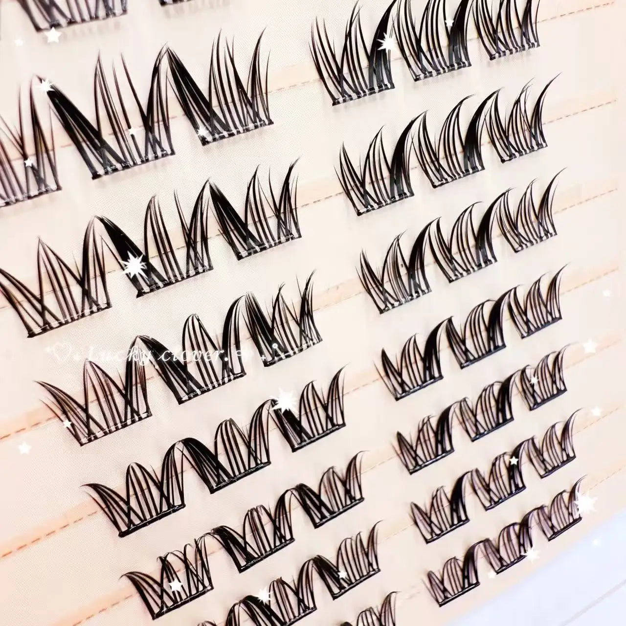 Beginner Friendly 10 Rows Glue-free Lash Cluster False Eyelashes for Parties and Photos