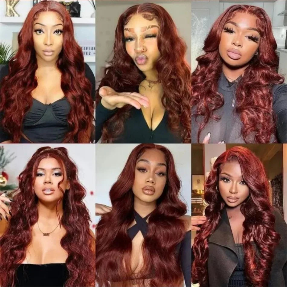 Radiant Reddish Brown Waves Wig