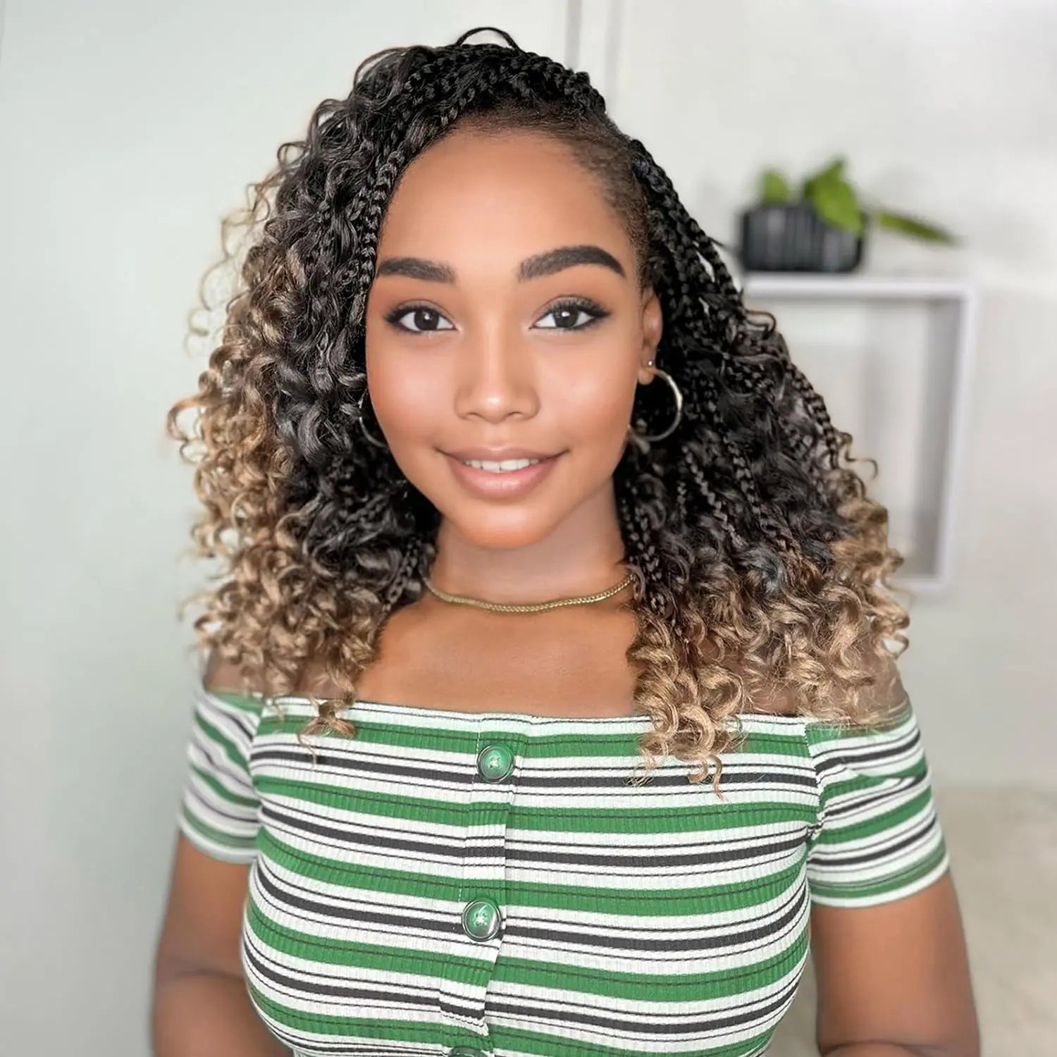 Goddess Bohemian Crochet Hair 14 8Packs Crochet Boho Braids Box Braids With Curly Ends Synthetic Crochet Hair For Black Women