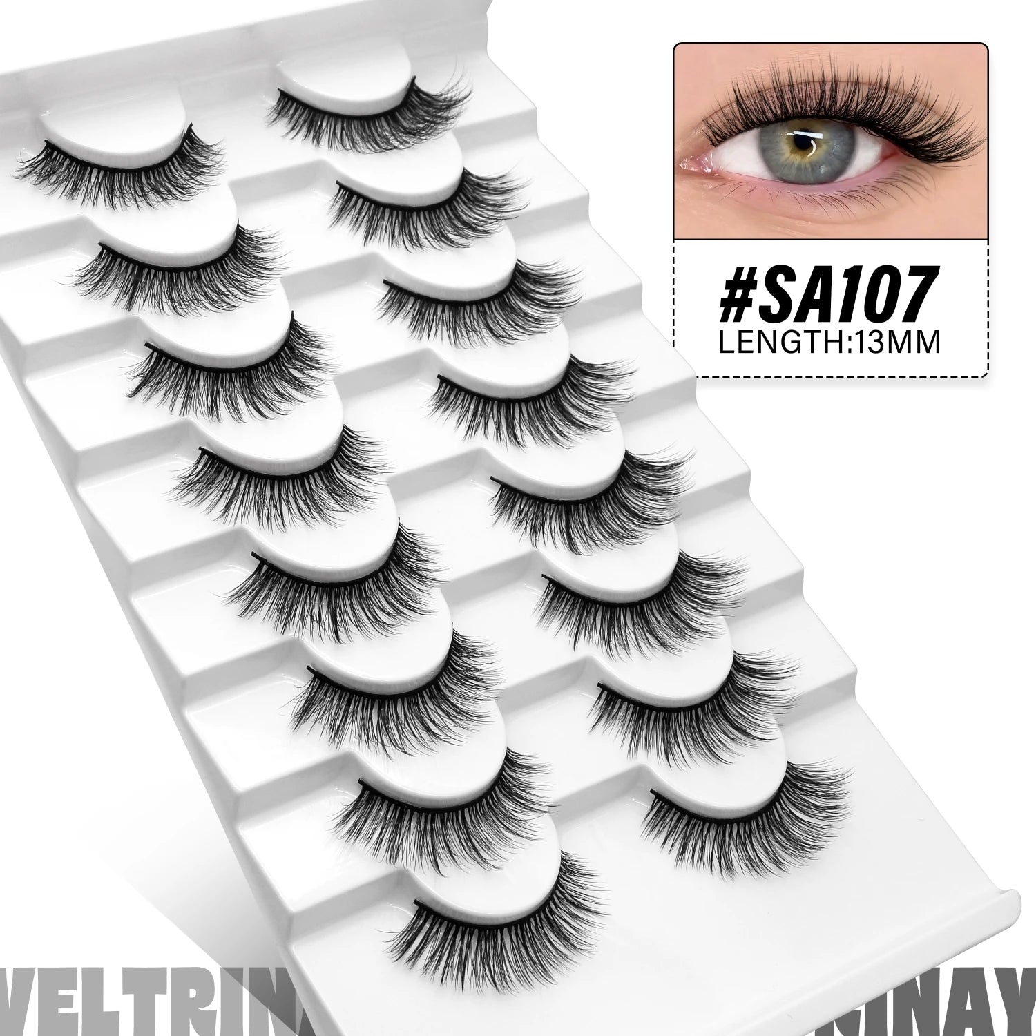 Veltrinay Lashes Mink False Eyelashes Natural Wispy Lashes Soft Faux Mink Lashes Plush False Lashes Makeup