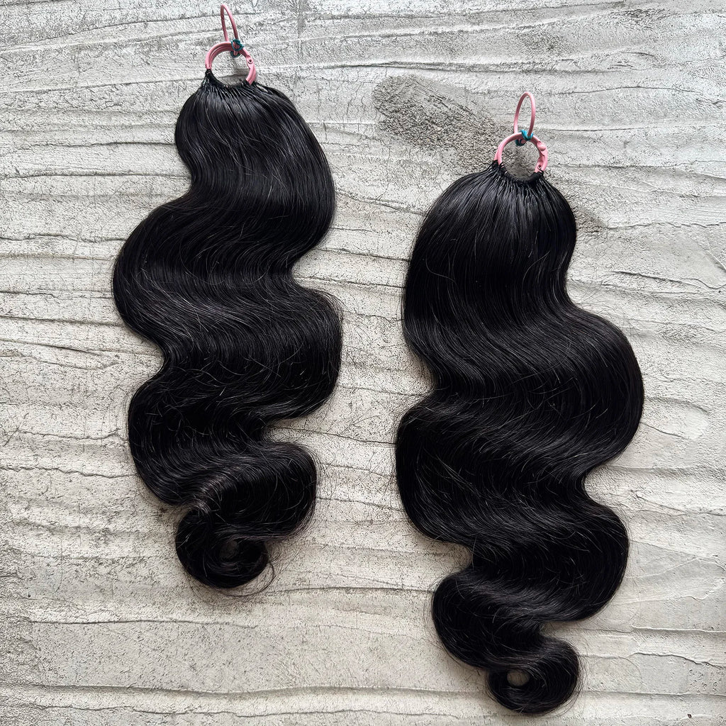 Feather Crochet Human Hair Pre-Separated Curly Bulk Hair for Braiding Human Hair Knotless Crochet Hair Extensions 14-18inch