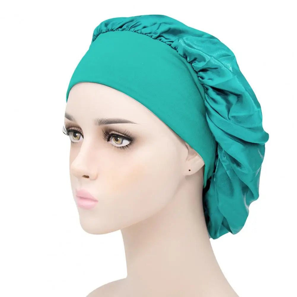 Sleep Hat Satin Bonnet Silk Bonnet Sleeping Hair Bonnet With Tie Band Bonnets Solid Color Stretch Bonnets Shower Cap Hair Hat