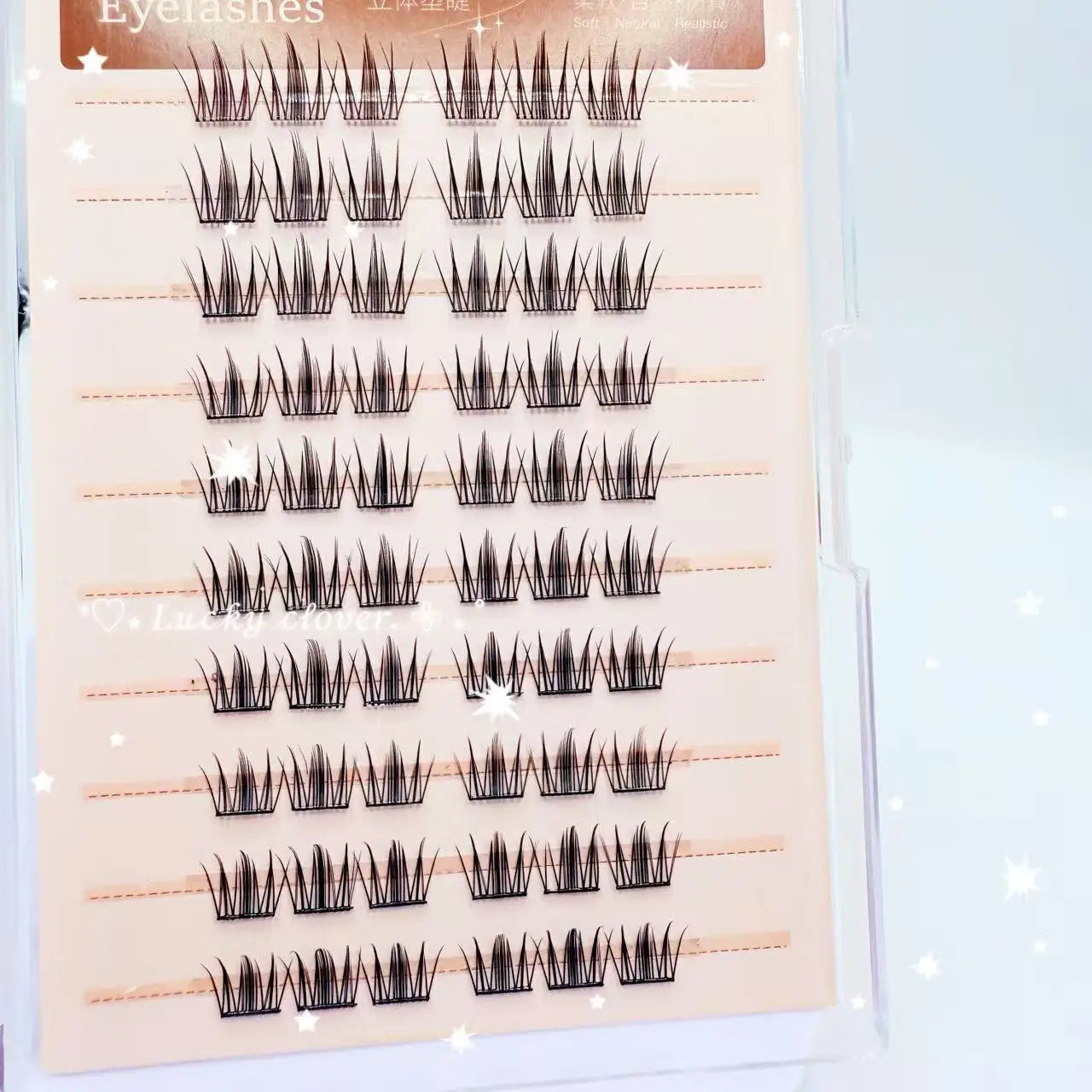Beginner Friendly 10 Rows Glue-free Lash Cluster False Eyelashes for Parties and Photos