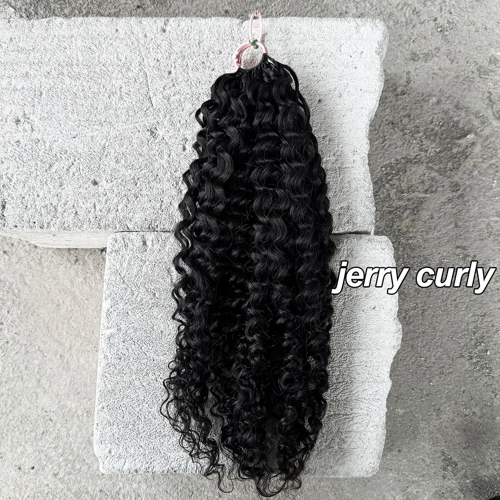 Feather Crochet Human Hair Pre-Separated Curly Bulk Hair for Braiding Human Hair Knotless Crochet Hair Extensions 14-18inch