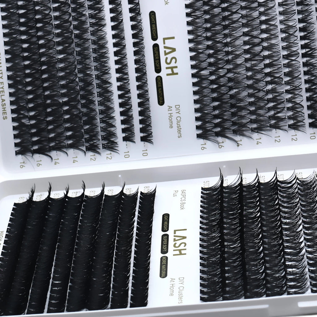 Lash Clusters DIY Eyelash Extensions Mix D Curl Individual Lashes Natural Look Soft Lightweight Cluster Lashes