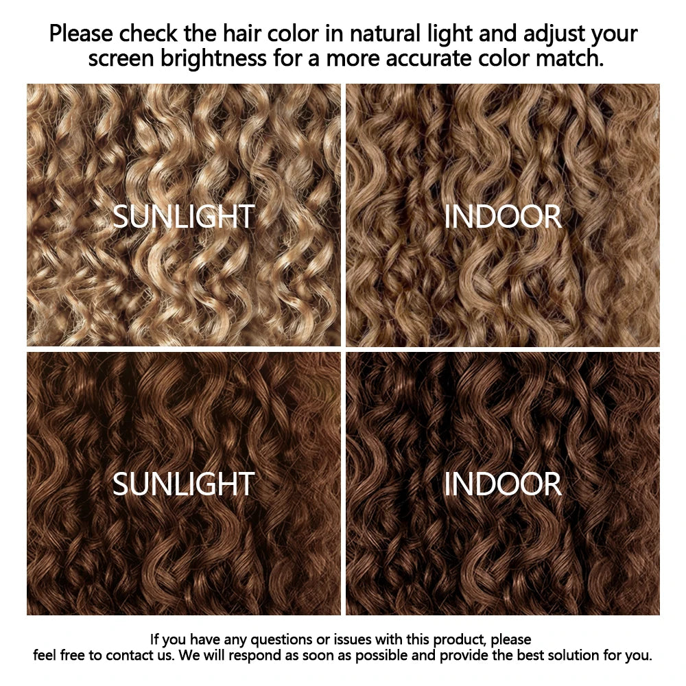 12A Honey Blonde Reusable Small Spirals Curly Crochet Hair For Braid #27 Afro Kinky Curly Feather Crochet Human Hair Extensions
