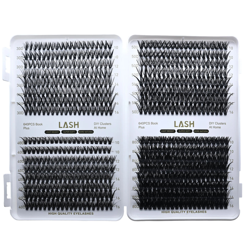 Lash Clusters DIY Eyelash Extensions Mix D Curl Individual Lashes Natural Look Soft Lightweight Cluster Lashes