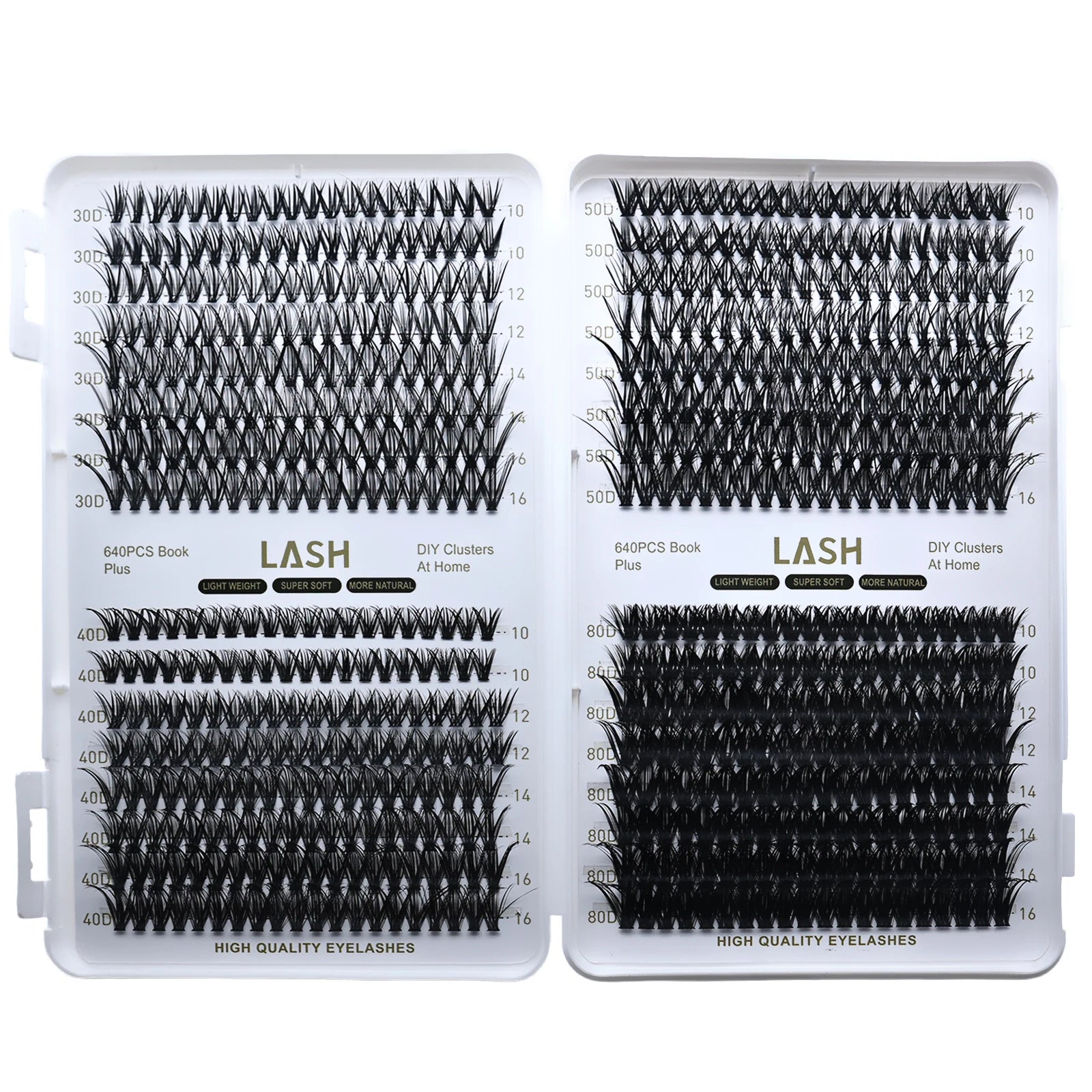 Lash Clusters DIY Eyelash Extensions Mix D Curl Individual Lashes Natural Look Soft Lightweight Cluster Lashes