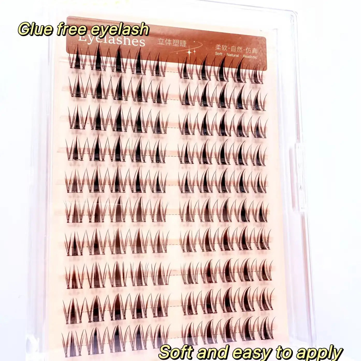 Beginner Friendly 10 Rows Glue-free Lash Cluster False Eyelashes for Parties and Photos