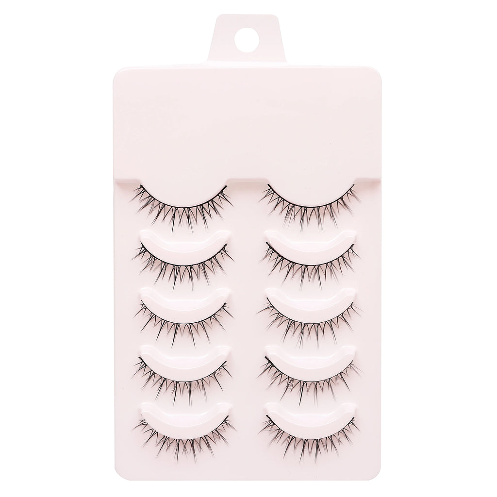 New 5 Pairs Manga Lashe Soft Natural Eyelashes Thick False Eyelashes Demon Eyelashes Daily Dating Makeup Eyelashes Lashes Wispy