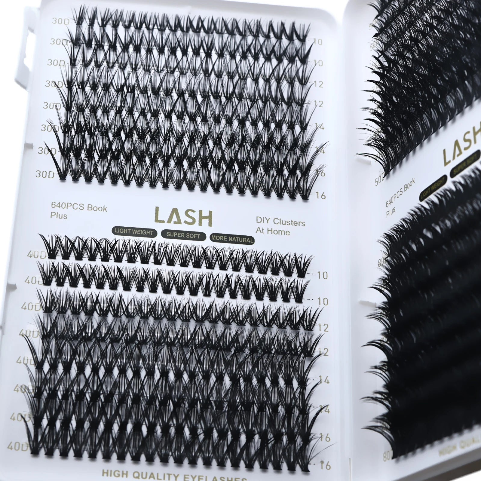 Lash Clusters DIY Eyelash Extensions Mix D Curl Individual Lashes Natural Look Soft Lightweight Cluster Lashes