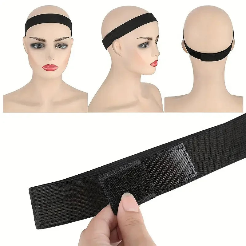 5 Pieces Per Package Elastic Headband Wigs Grip Band Lace Melting Band Adjustable Fixed Wig Wrap Band