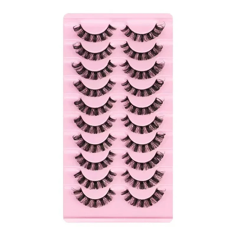 10Pairs 3D Mink Lashes russian strip lash Dramatic False Eyelashes Faux Cils Makeup Wholesale Fake Eyelash Extension maquiagem