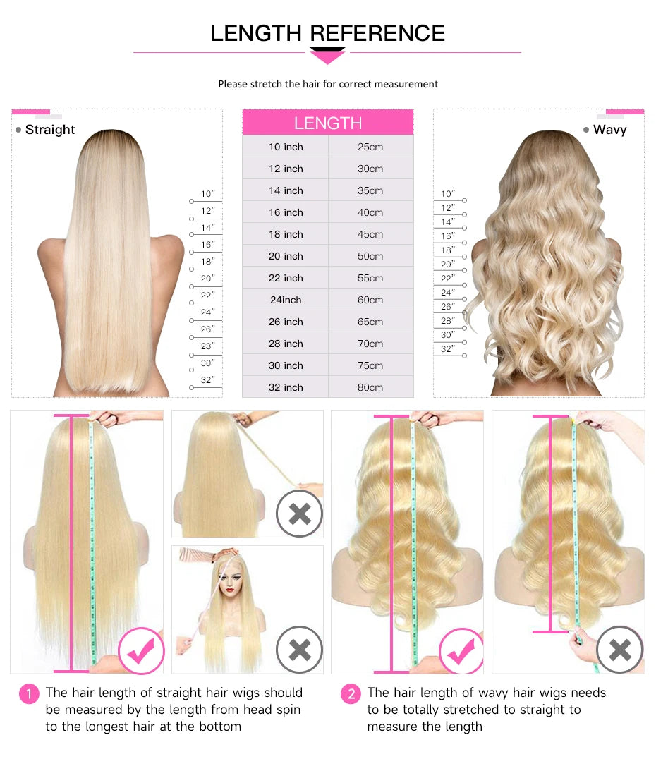13x4 13x6 360 HD Transparent 613 Lace Frontal Wig Honey Blonde Color Brazilian Raw Body Wave Lace Front Human Hair Wig For Women