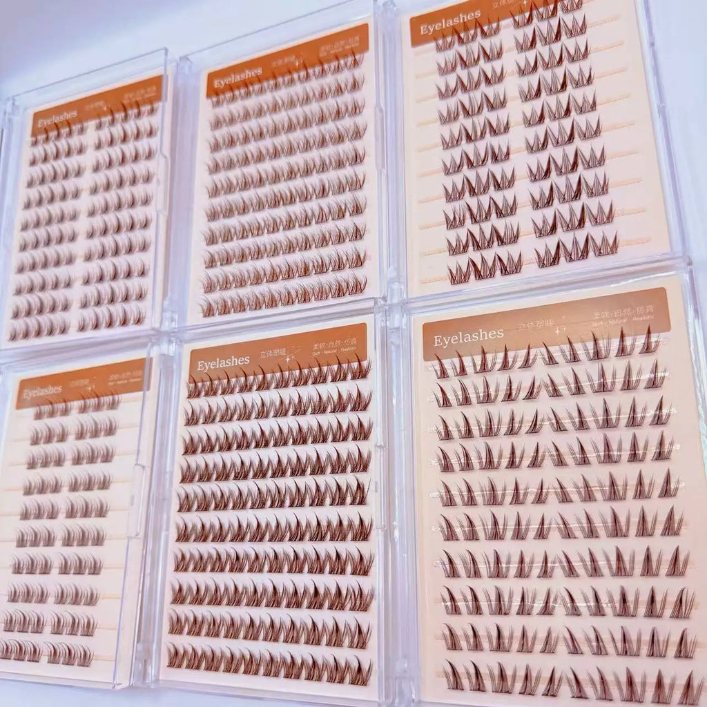 Beginner Friendly 10 Rows Glue-free Lash Cluster False Eyelashes for Parties and Photos