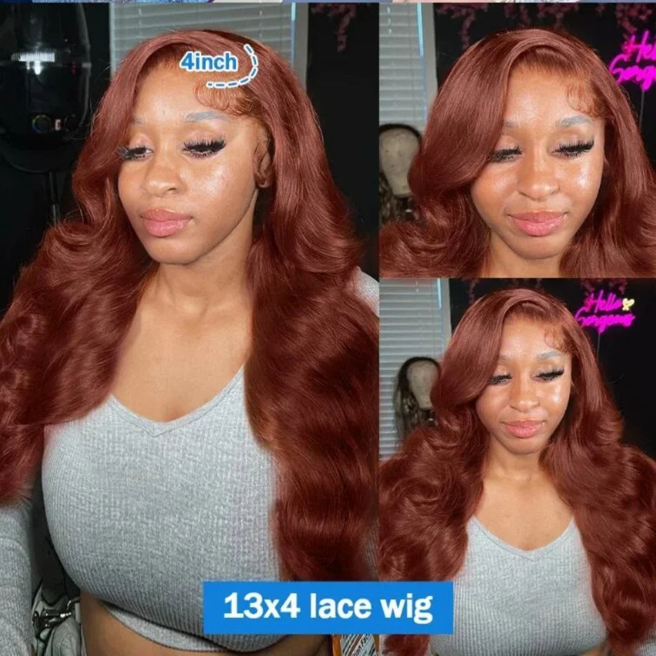 Radiant Reddish Brown Waves Wig