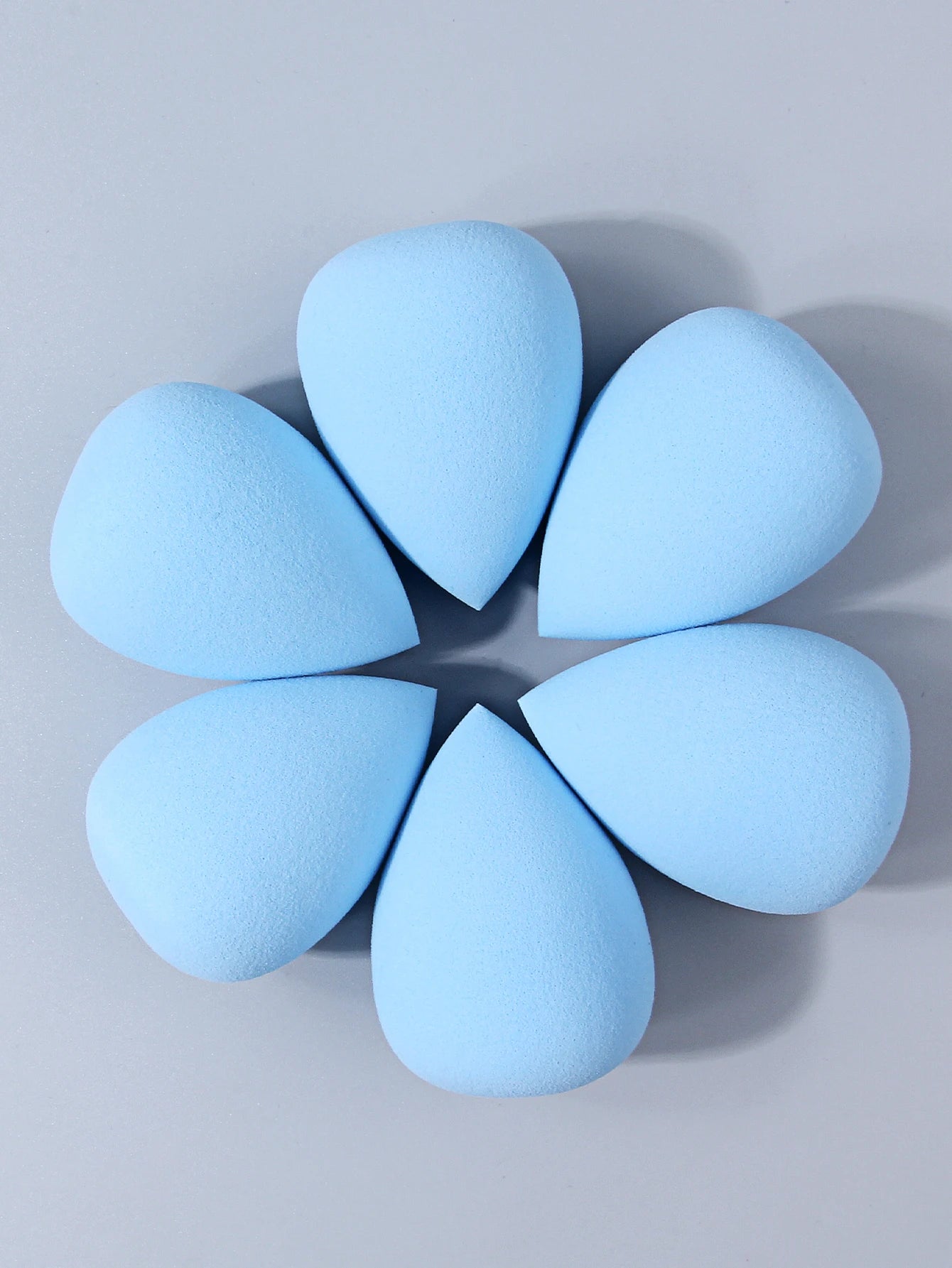 6Pcs Blue Makeup Sponges Super Soft High Resilience Cosmetic Puff Wet And Dry Use